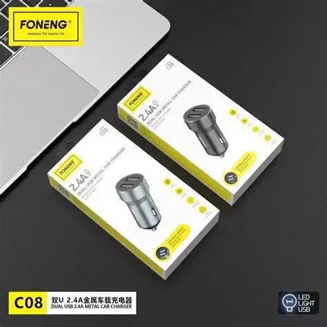 C08 USB-A 2-PORT CAR CHARGER (2.4A)