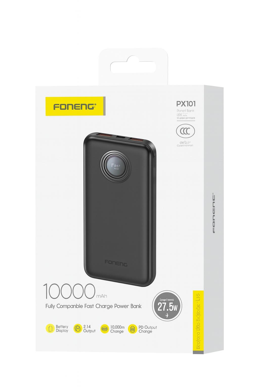 PX101 10000MAH POWER BANK (22.5W & 3 OUTPUTS)
