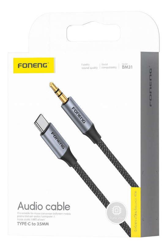 BM31 METAL AUDIO to type-c CABLE (MALE 3.5MM)