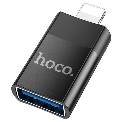מתאם Hoco UA17 Lightning זכר ל-USB נקבה תומך בפונקציית OTG עבור טלפונים ניידים של אפל