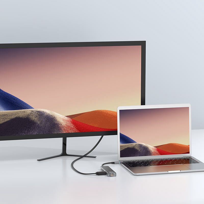 Type-C hub “HB23 Easy view” HDTV + USB3.0 + USB2.0 + RJ45 + PD