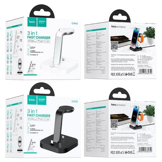 Wireless charger “CW43 Graceful” 3-in-1